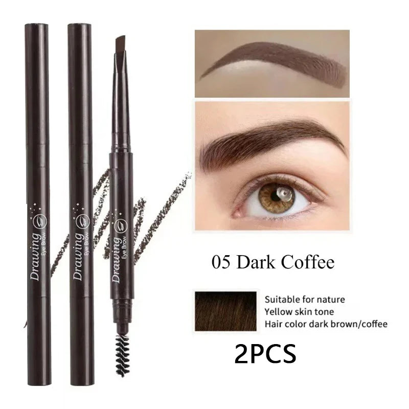 Crayon Sourcils Double Embout – Ultra-Fin Waterproof Longue Tenue | Maquillage Professionnel