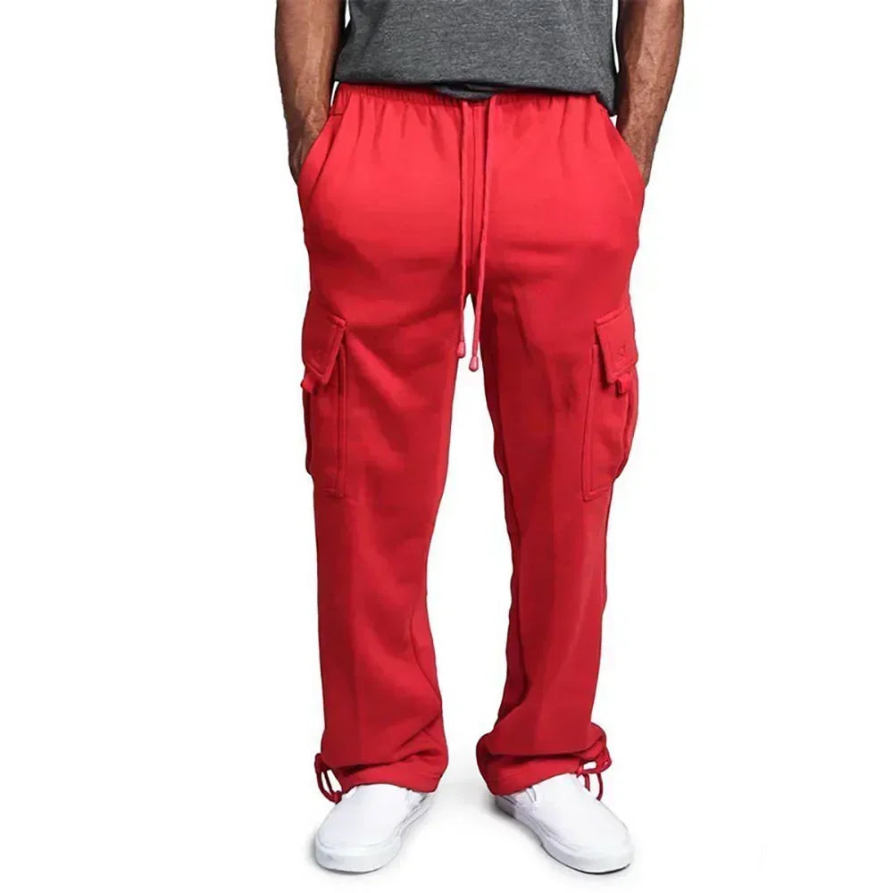 Pantalon Cargo Homme Polaire Loose – Multi-Poches Jogging Hip Hop Streetwear Automne Hiver | Mode Homme Premium