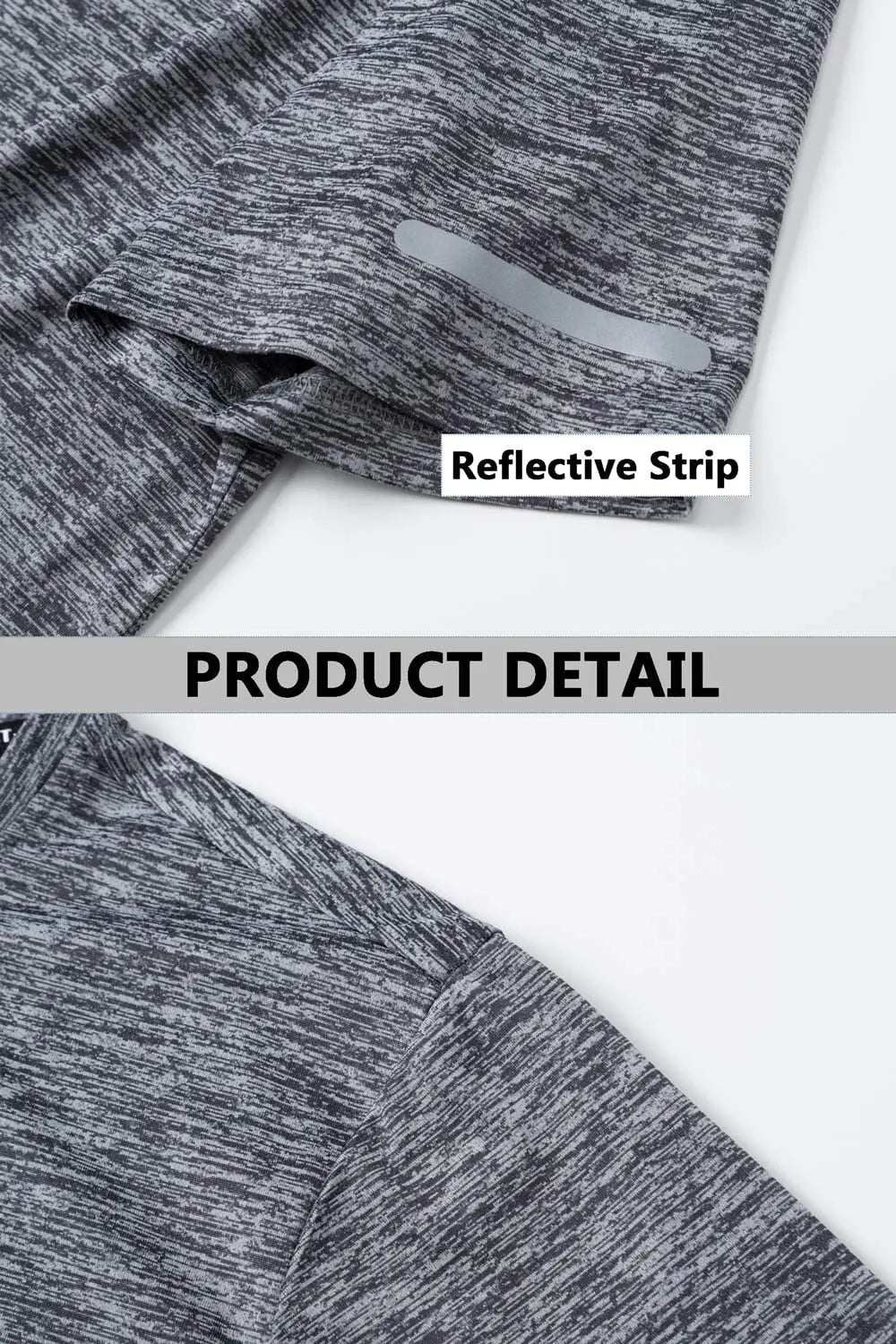 TACVASEN Quick Dry Summer T-shirts Mens Running Jogging T-shirts Crew Neck Athlete Sports Gym Fitness Pullover Reflective Shirts