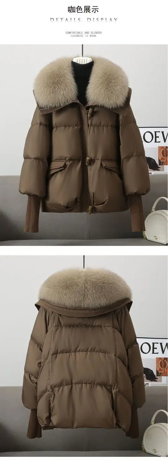 Doudoune Parka Femme Col Fourrure – Manteau Matelassé Chaud & Épais | Hiver 2025