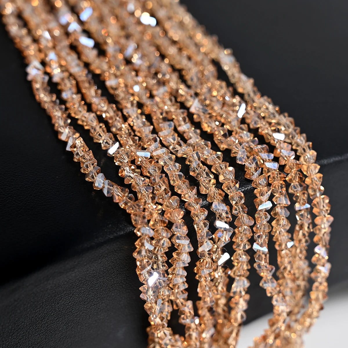Lot 120 Perles Cristal Autrichien Triangles 4mm — Intercalaires DIY Bracelet Collier