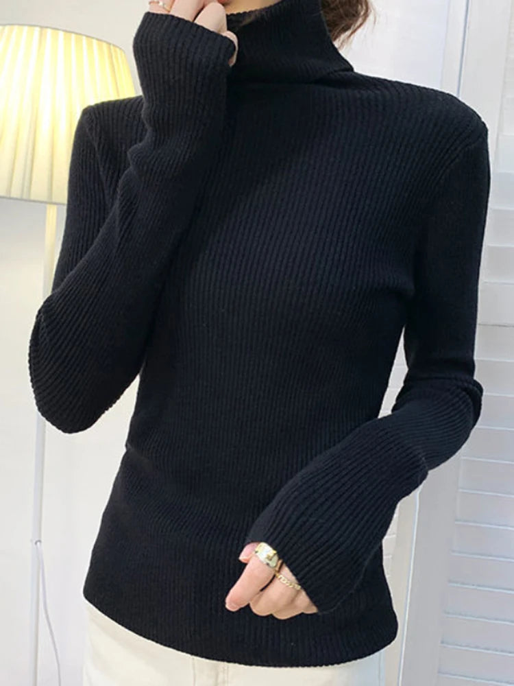 Pull Col Roulé Cachemire Ultra-Doux Femme - Tricot Basique Chic Automne Hiver | Heliar