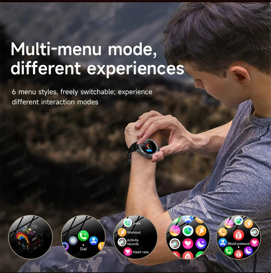 Smartwatch Militaire Homme GPS NFC 3ATM – Montre Connectée Bluetooth 1.7" HD 1000mAh Étanche