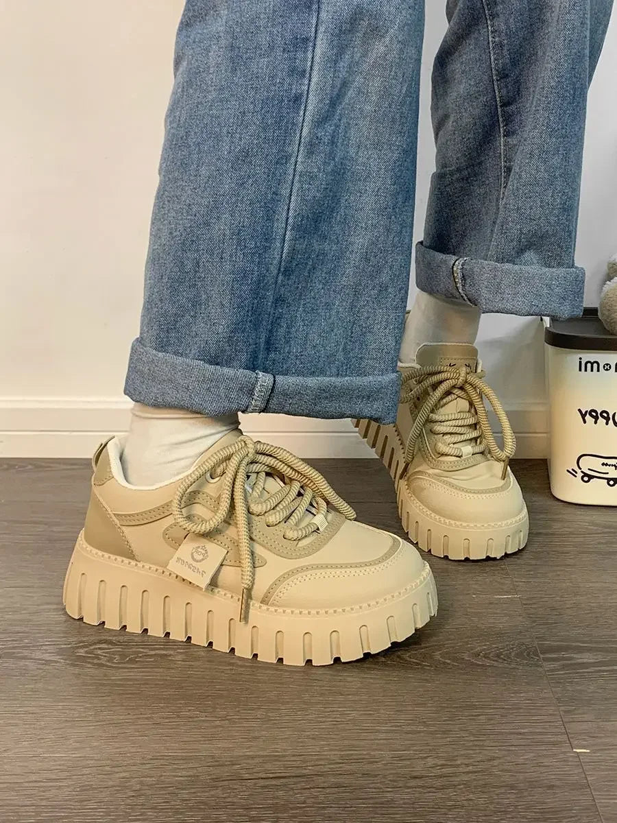 Chaussures Plateforme Y2k Femme Luxe 2025 – Bout Rond Haute Plateforme Designer Daily