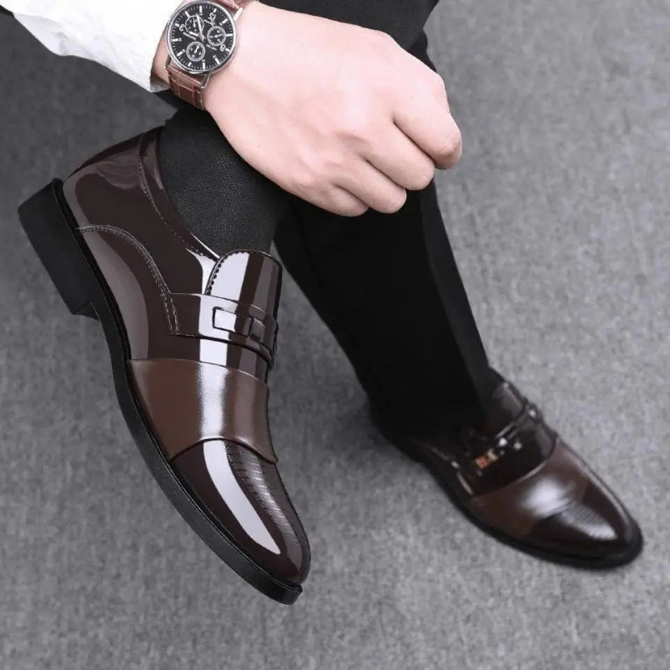 Chaussures Cuir Business Bout Pointu Homme – Dress Casual Haut de Gamme Fashion