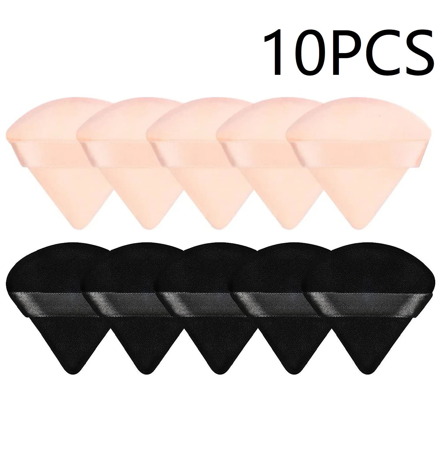 Éponges Triangle Puff Maquillage – Lot 10 Pcs | Blender Poudre & Fond de Teint