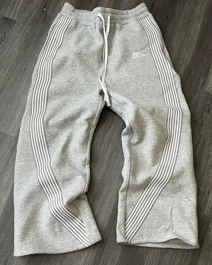 Pantalon Unisexe Y2K Américain Harajuku Rétro Broderie Fleurs de Cerisier Loose Large – Sport Casual Fashion Homme & Femme | Mode Streetwear