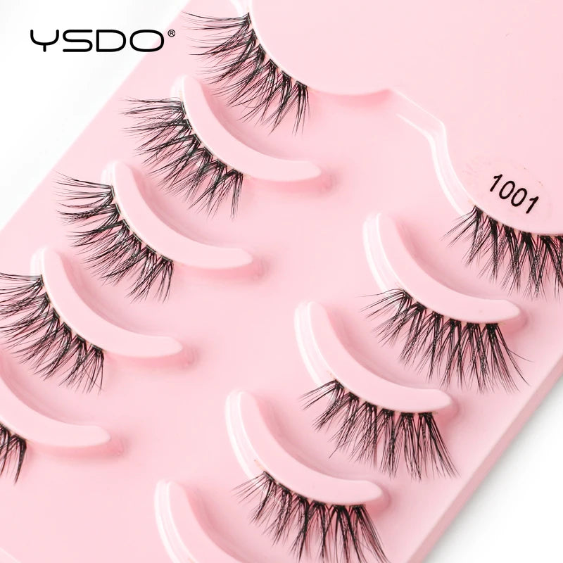 Faux Cils Mink 3D YSDO – Lot 3/5/10 Paires | Maquillage Dramatique Naturel