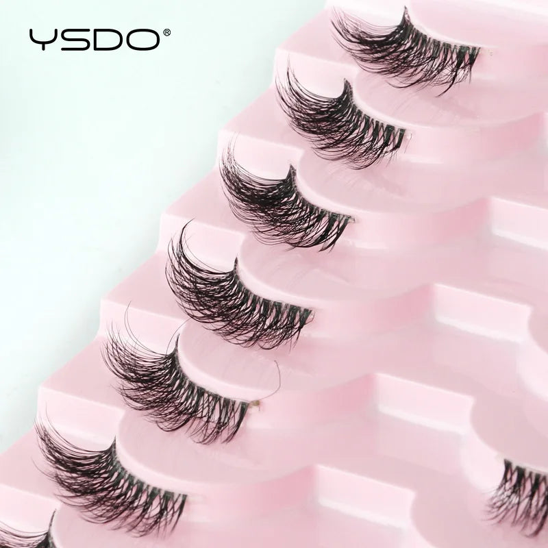 Faux Cils Mink 3D YSDO – Lot 3/5/10 Paires | Maquillage Dramatique Naturel