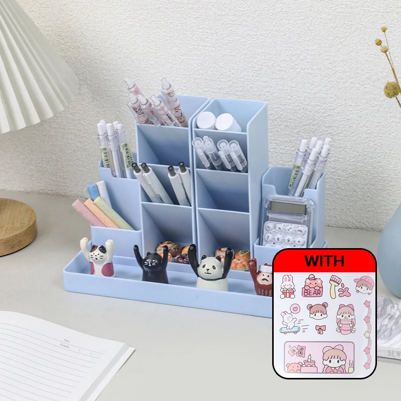 Porte-Stylos Bureau Organisateur Desktop – Support Crayons Papeterie École Accessoires