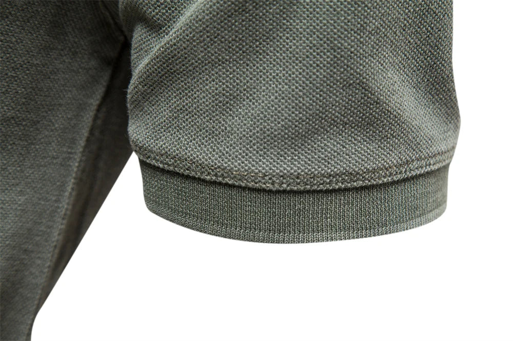 Polo Homme 100% Coton Couleur Unie Col Rabattu Manches Courtes Casual Streetwear Élégant Confortable Intemporel Fashion – Polo 100% Coton Premium Couleur Unie Col Rabattu | Mode Homme Polo Premium Streetwear