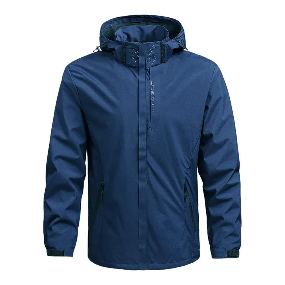 Veste Imperméable Homme Légère Capuche Outdoor Randonnée Coupe-Vent Anti-Pluie Escalade Trekking – Imperméable Sport Nature | Mode Homme Outdoor Premium