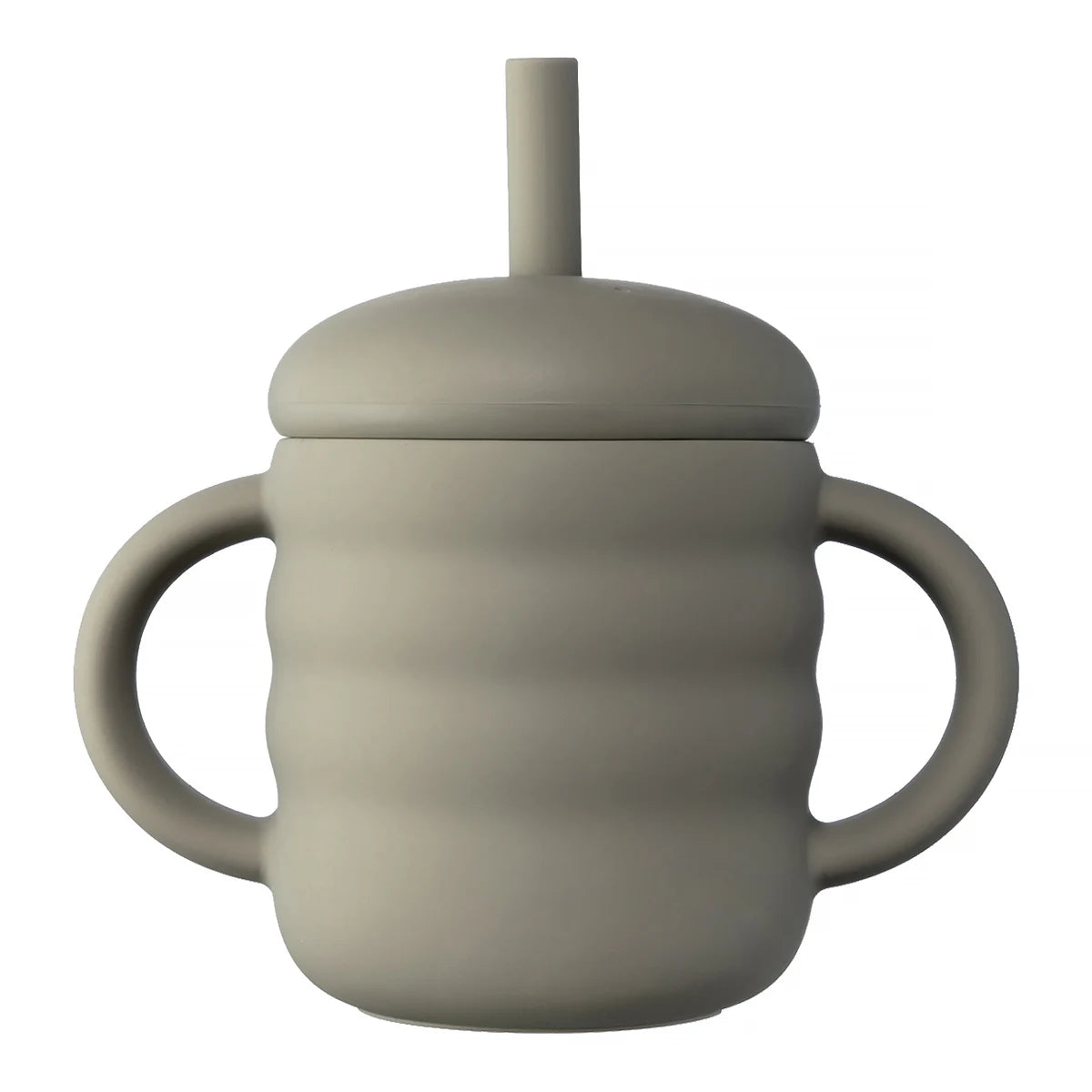 Gobelet Silicone Bébé avec Paille – Tasse Apprentissage Anti-Fuite Portable Snacks Enfant
