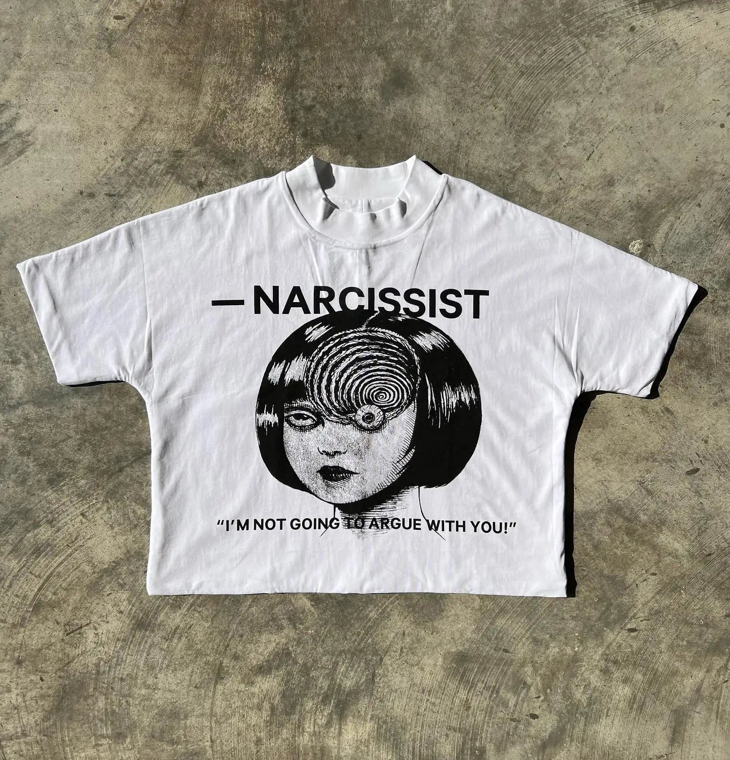 Unisex Oversize T-Shirt Bedruckt Aesthetic Y2K Gothic Grau – Kurzarm Hip Hop Casual | Sommer