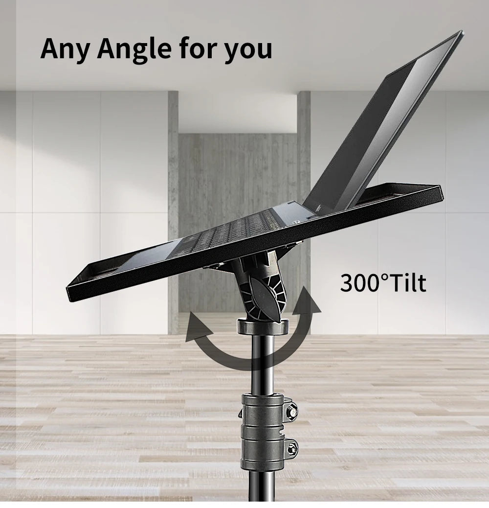 Trépied Projecteur & Laptop SH – Hauteur Réglable 58-160cm | Bureau Debout Extérieur Studio