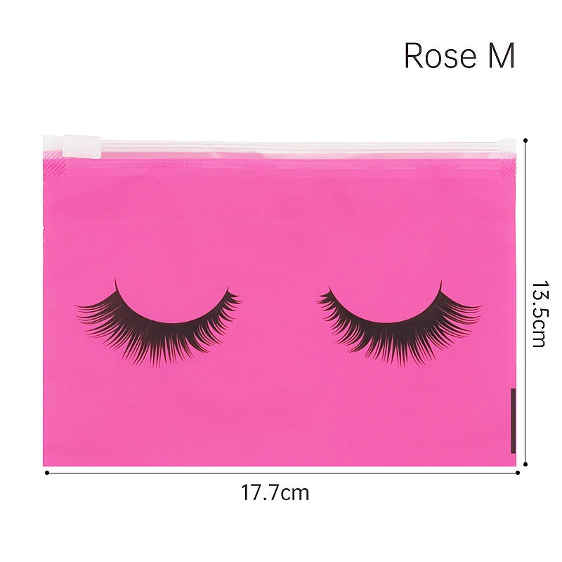 Pochettes Aftercare Extension Cils – Lot 10 Pcs avec Fermeture Éclair | Emballage Professionnel