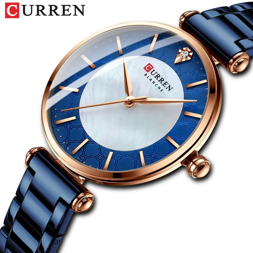 Montre Femme CURREN Luxe Quartz Japonais – Acier Inoxydable Étanche Élégante Fashion