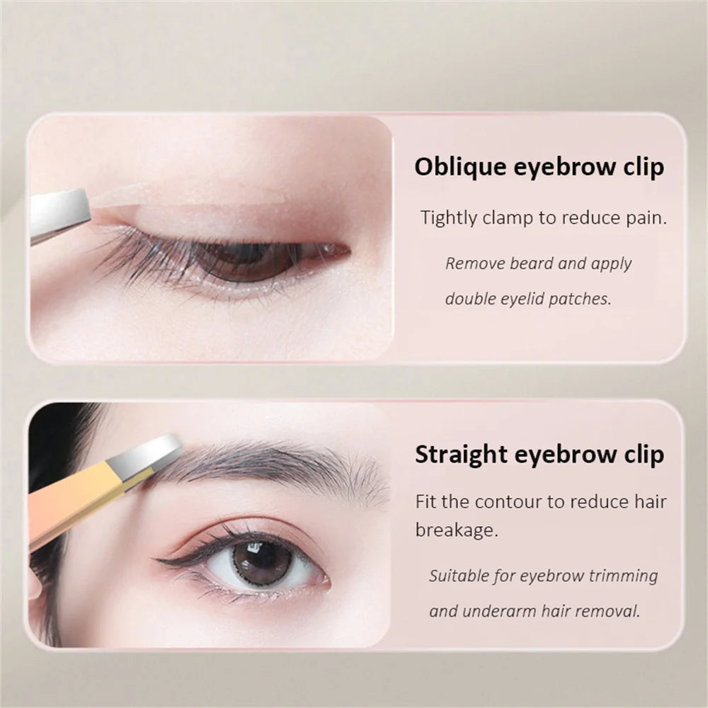 Set 4 Pinces à Épiler Multicolores - Précision Sourcils & Poils Incarns