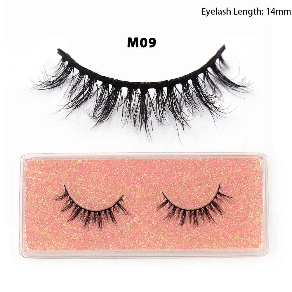 Faux Cils Naturels Courts Fluffy LEHUAMAO – Volume 12-15mm Wispy | Extension Cils Vison Maquillage
