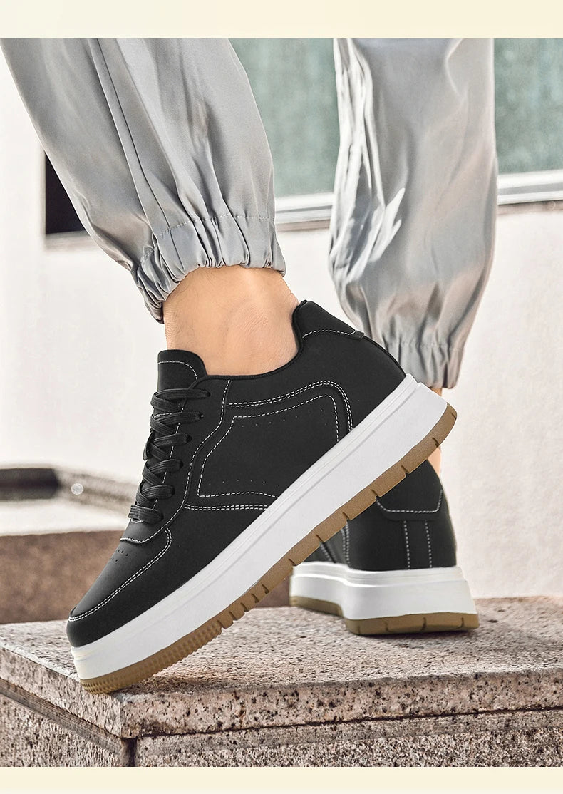 Chaussures Rehaussantes Homme 10/8/6CM Invisibles – Sport Blanches Grande Taille 37-44