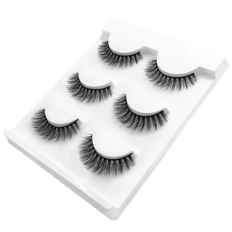 Lot 3 Paires Faux Cils 3D Vison SHIDISHANGPIN – 27 Styles Fluffy Wispy Épais | Cils Faux Faits Main Maquillage Yeux