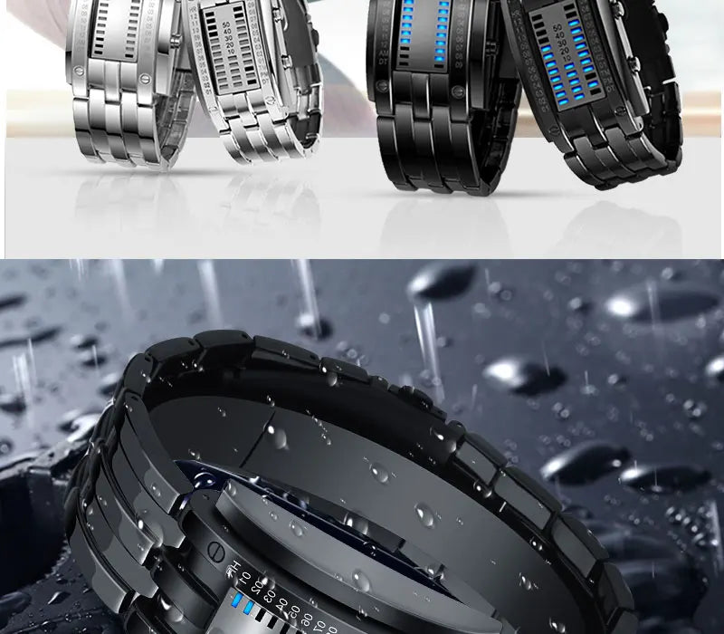 Montre Couple SKMEI 0926 LED Digital – Acier Inoxydable Étanche 5Bar Sport Créatif