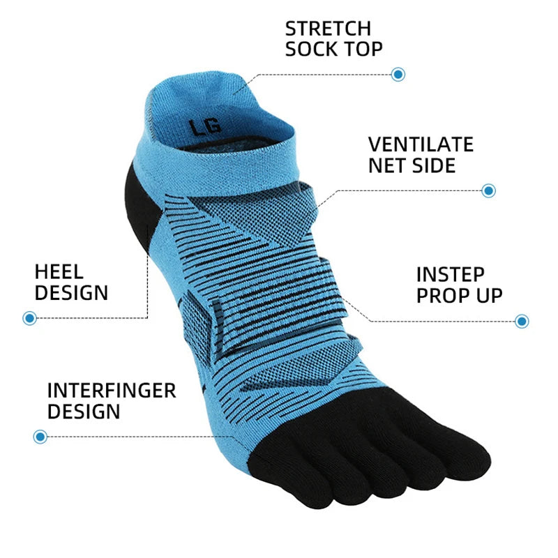Chaussettes à Orteils Coolmax Sport Homme – Maille Respirante Anti-Transpiration | Running, Randonnée & Cyclisme | Paire
