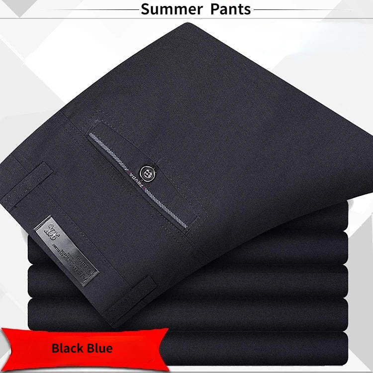 Pantalon de Costume Homme Haute Qualité Taille Haute Classique Business Casual Été Printemps Automne – Pantalon Élégant Professionnel | Mode Homme Premium