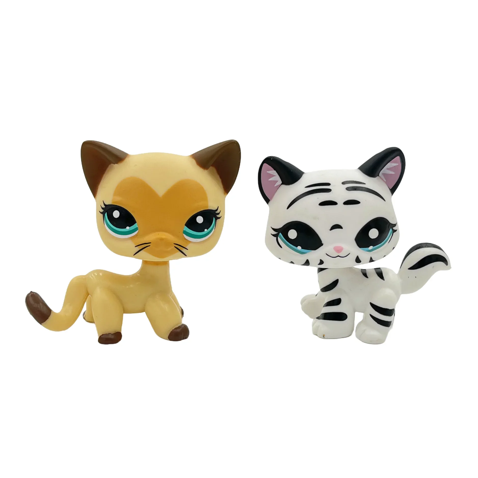 Lot 2 Figurines Animaux Rares LPS – Chat Mignon & Chien Tête Ballante Teckel Colley Cocker Danois | Jouet Collectionnable Enfants