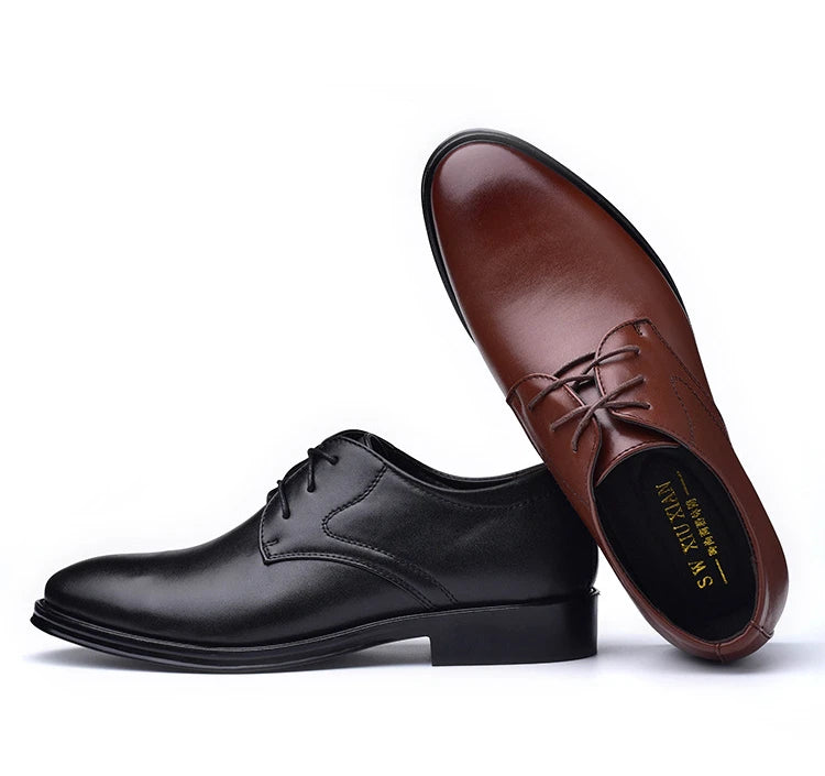 Derby Cuir Business Dress Homme 2025 – Casual Confortable Résistant Fourrure Chaussure