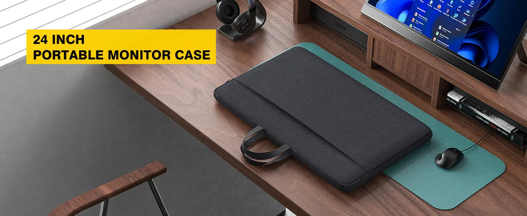UPERFECT Housse 22'' Waterproof – Sac Transport Moniteur, Laptop & Tablette | Grande Capacité & Poignée Robuste