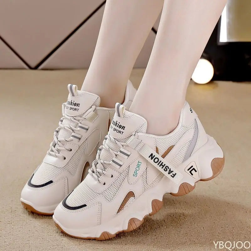 Baskets Femme Plateforme Épaisse – Running, Sport & Casual | Semelle Confort Printemps-Automne