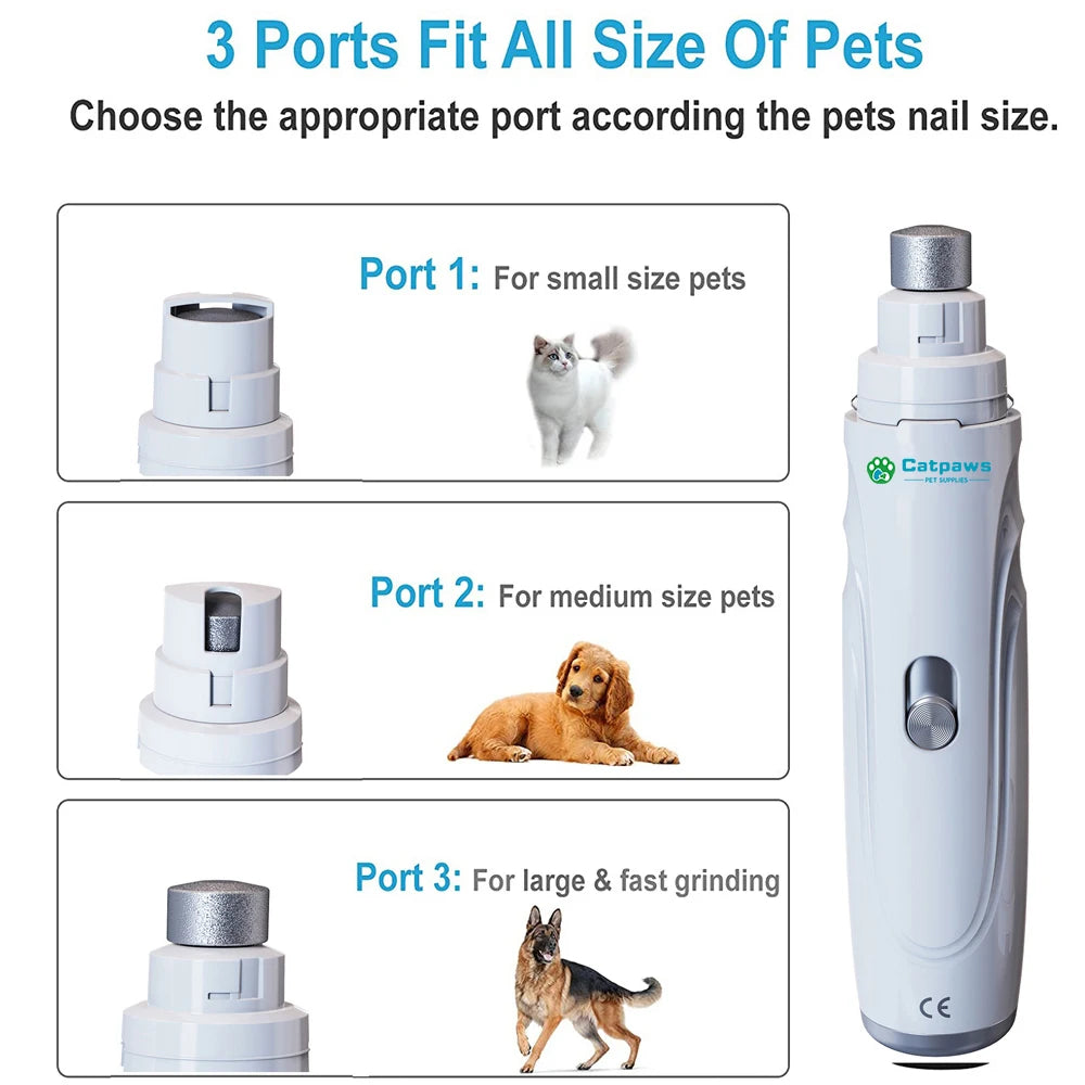 Lime À Griffes Électrique Chien & Chat USB Rechargeable – Meuleuse Silencieuse Pattes Toilettage | Outil Soin Animaux