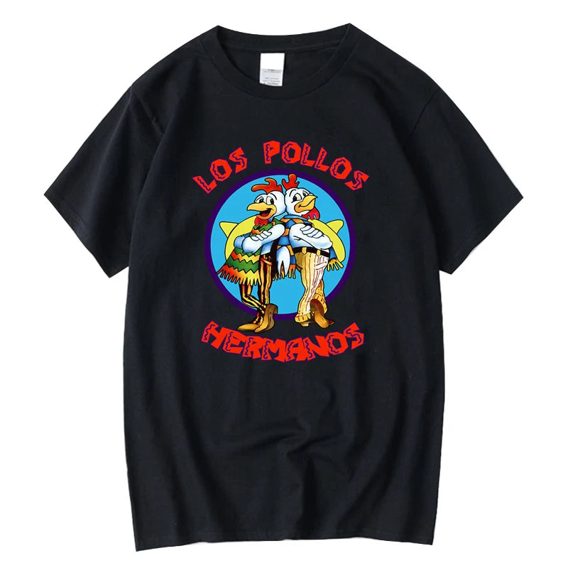 T-Shirt Homme Los Pollos Hermanos Imprimé Humour Coton Respirant Manches Courtes Été Casual Pop Culture Série TV Tendance Confortable – T-Shirt Pop Culture Premium Los Pollos Hermanos | Mode Homme Pop Culture Série TV Premium