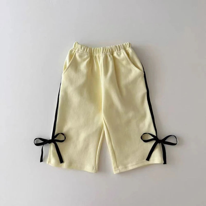 MILANCEL Mädchen-Set Hoodie mit Schleife + Hose 0-5 Jahre – Sportlicher Pullover Herbst 2-teilig