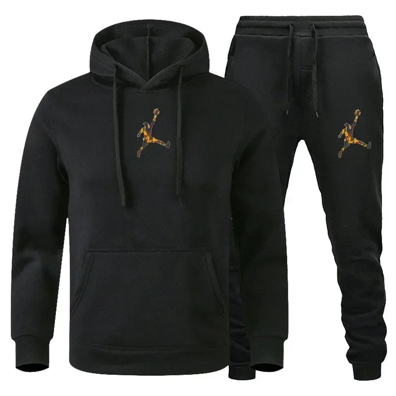 Ensemble Jogging Homme 2 Pièces Sweatshirt Manches Longues + Pantalon Casual Fitness Sport Automne Hiver Fashion Confortable Tendance Intemporel – Ensemble Jogging Premium 2 Pièces Sport Casual Automne Hiver | Mode Homme Sportswear Premium