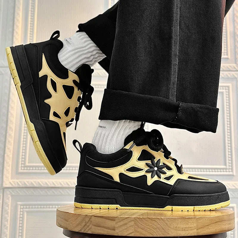Sneakers Plateforme Vulcanisées Homme – Semelle Épaisse Respirantes Résistantes Sport Casual
