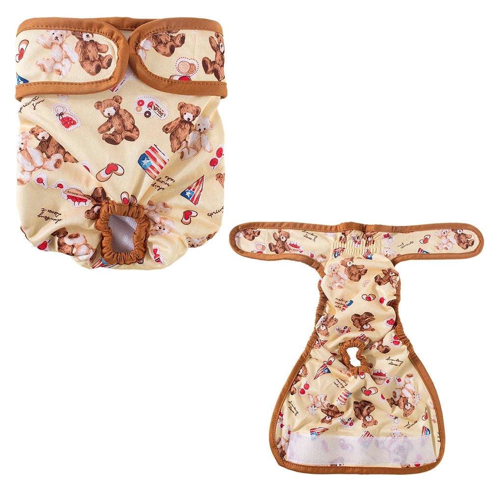 Couche Chienne Lavable BIAI – Culotte Physiologique Étanche Soie Glacée Douce Réutilisable