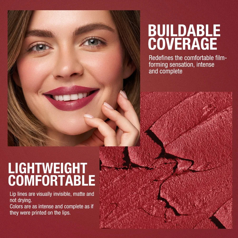 Rouge à Lèvres Mat Hydratant – Stylo Rotatif Facile à Appliquer | Waterproof Longue Tenue