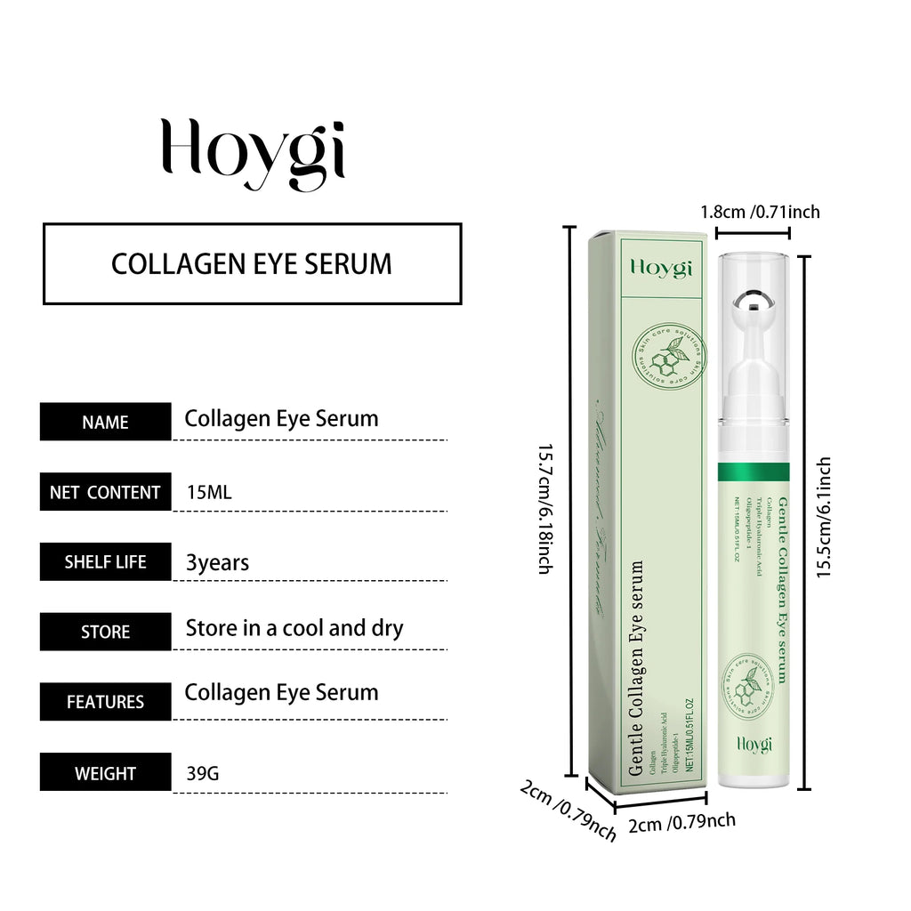 Sérum Contour des Yeux Collagène – Anti-Cernes Poches Gonflements Liftant Hydratant Roller