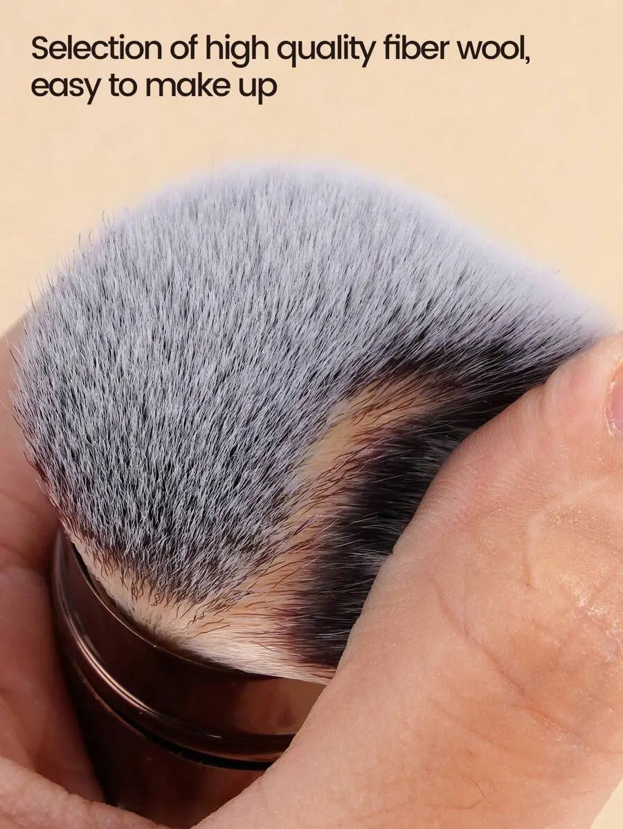 Pinceau Rétractable Professionnel Visage – Blush, Fond de Teint & Poudre Libre | Poils Synthétiques Ultra-Doux