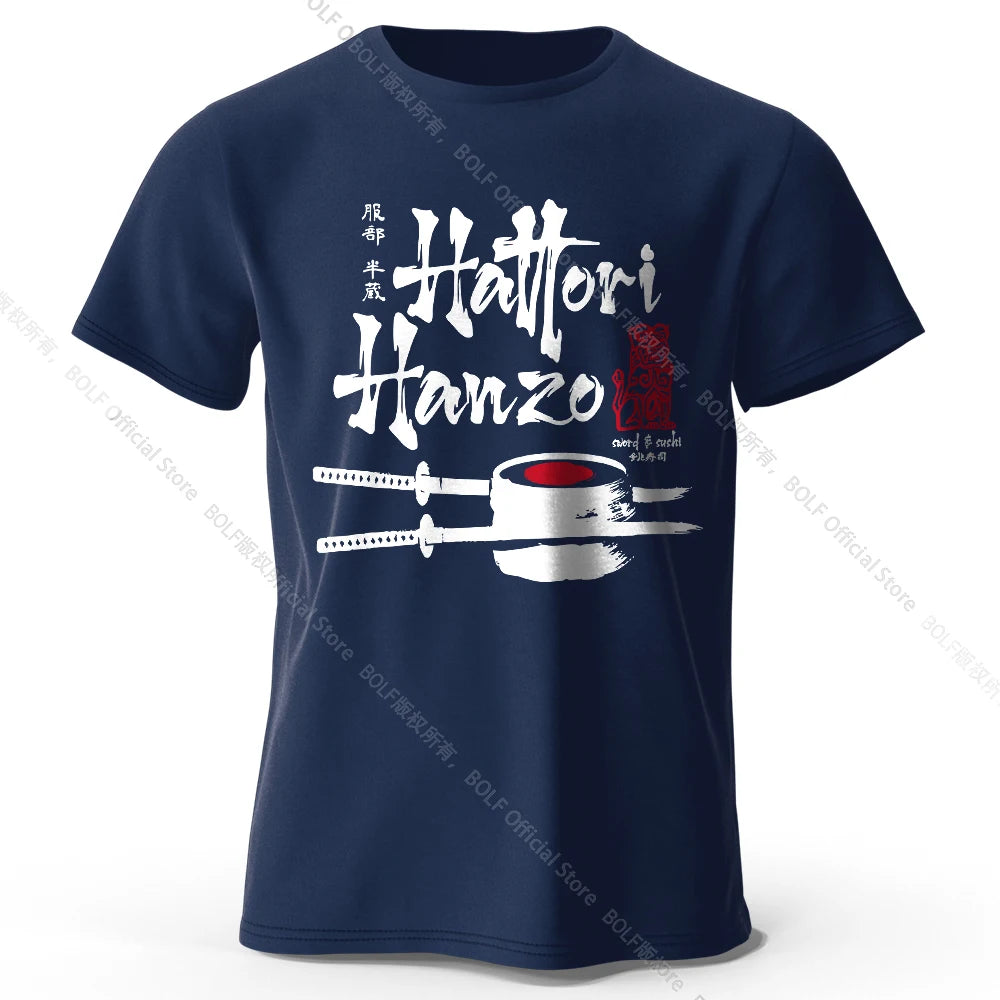 T-Shirt Unisexe Hattori Hanzo Imprimé 100% Coton Oversize Ninja Samouraï Graphic Tee Streetwear Été Pop Culture Japonaise Tendance – T-Shirt Ninja Samouraï Premium Oversize | Mode Unisexe Pop Culture Japonaise Premium