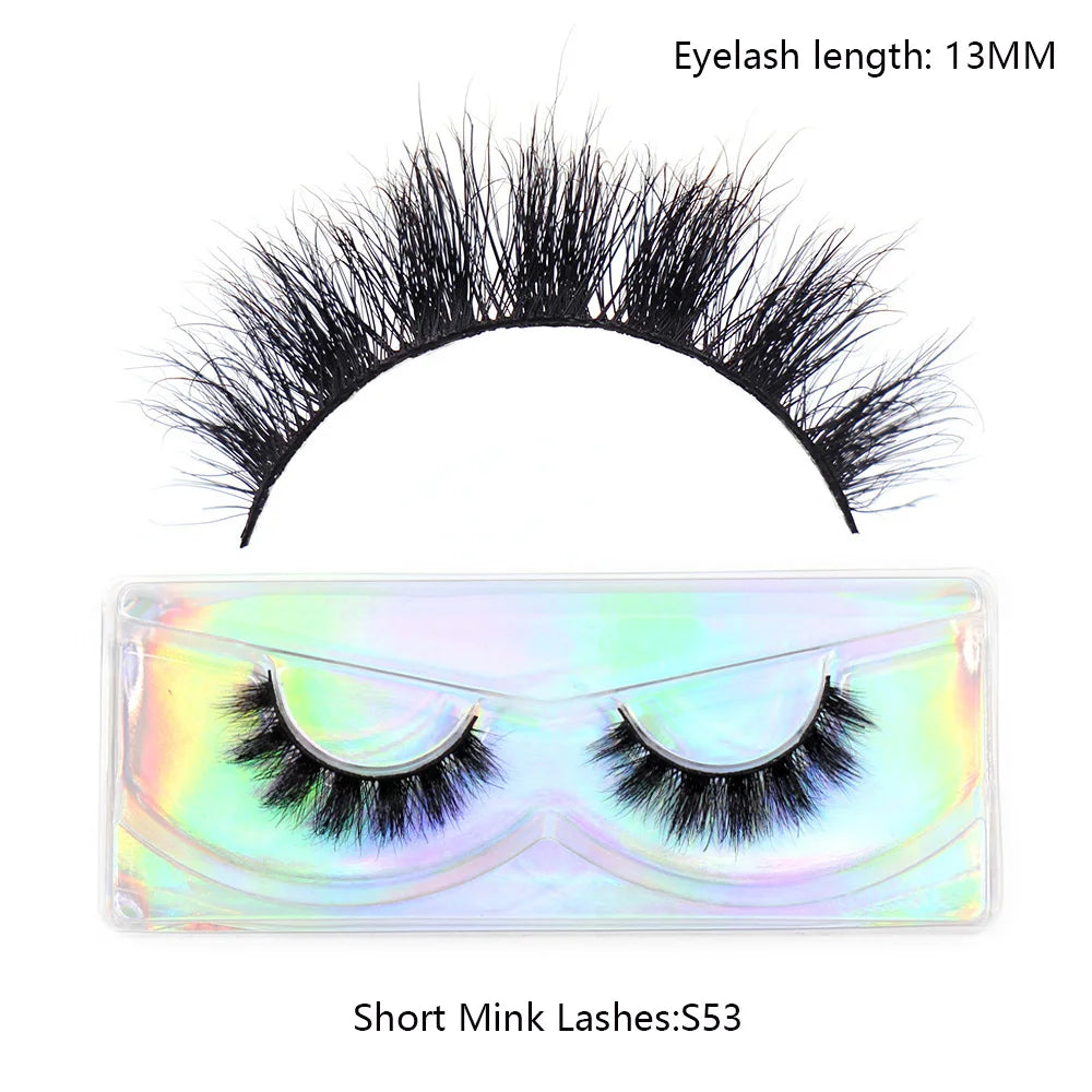 Faux Cils Naturels Courts Fluffy LEHUAMAO – Volume 12-15mm Wispy | Extension Cils Vison Maquillage