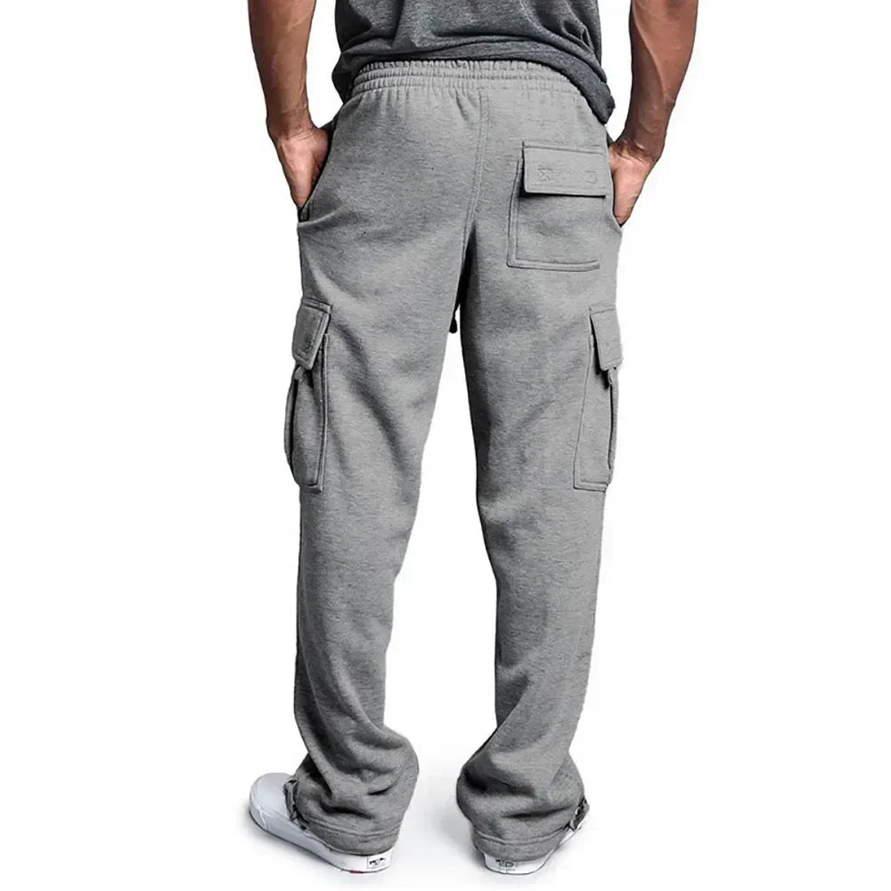 Pantalon Cargo Homme Polaire Loose – Multi-Poches Jogging Hip Hop Streetwear Automne Hiver | Mode Homme Premium