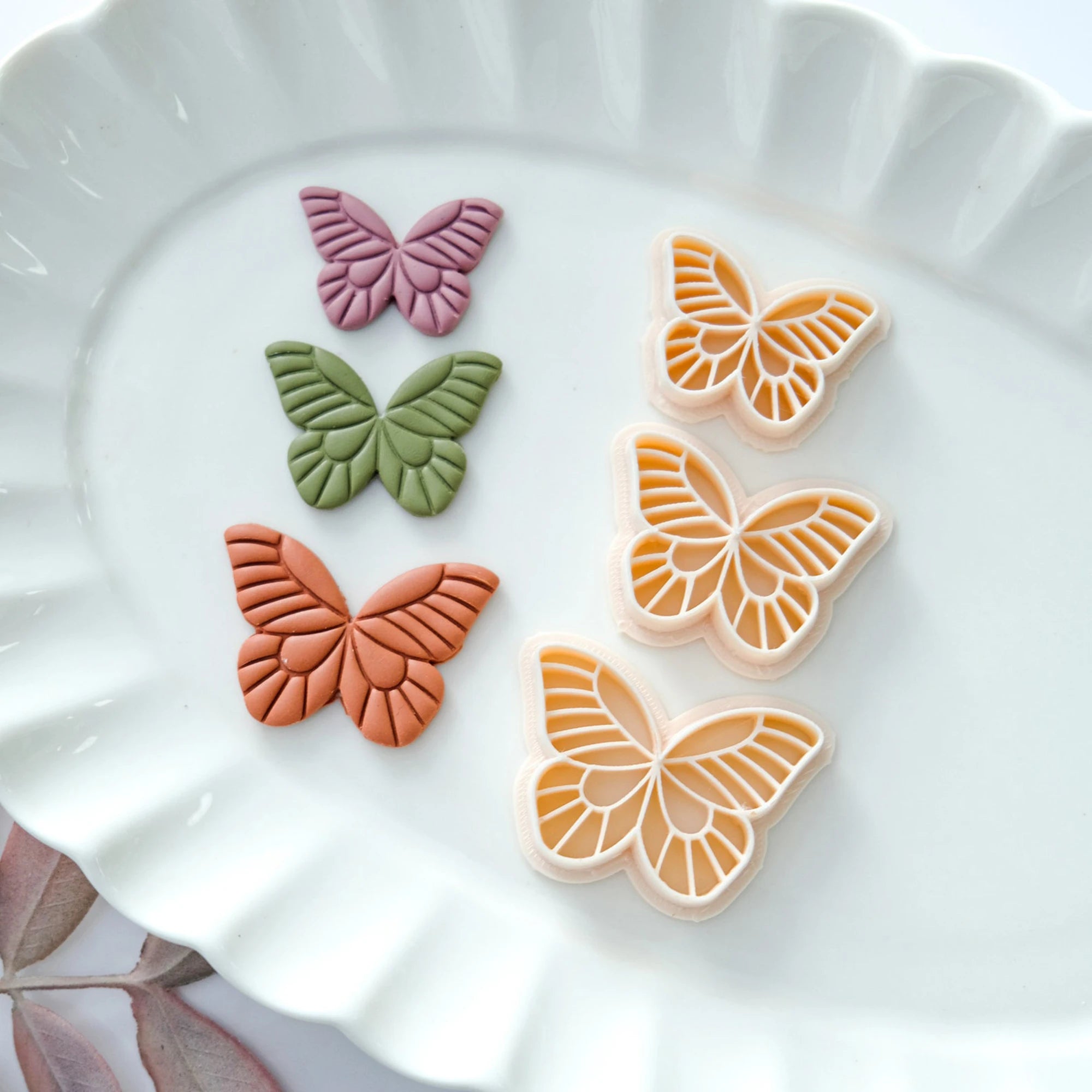Set 3 Emporte-Pièces Papillon Argile Polymère — Moules DIY Boucles d'Oreilles Boho
