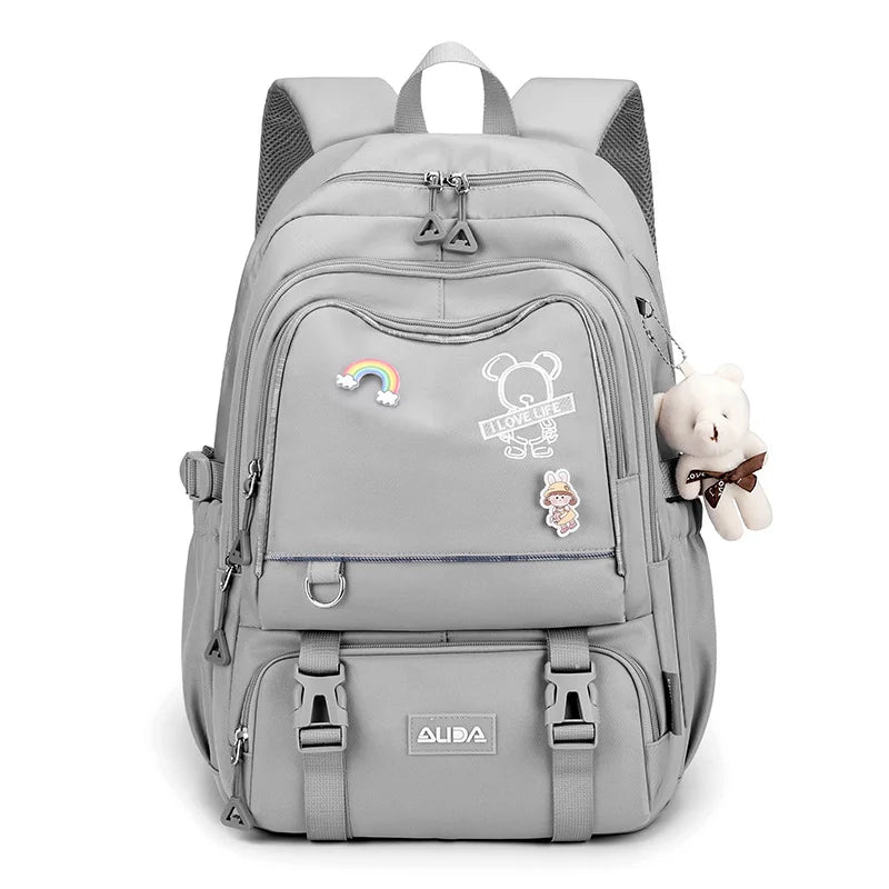 Sac À Dos Scolaire Kawaii Fille Ado – Grand Cartable Collège Lycée Laptop Voyage