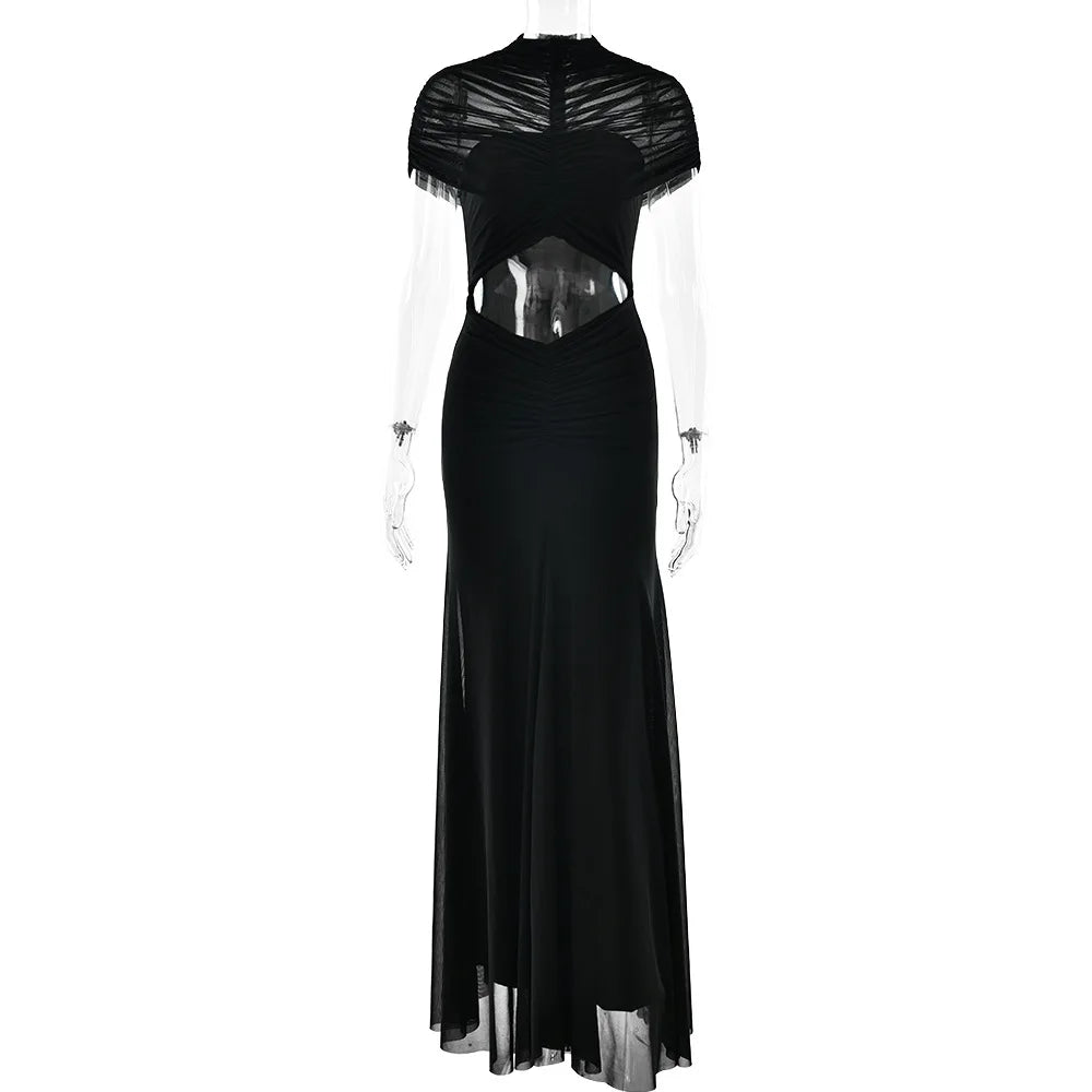 High-Waist Bodycon Maxi-Kleid mit Cut-Outs – Sexy Damen Club- & Abendmode | XIAOTANG