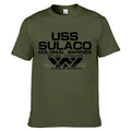T-Shirt Homme Alien USCSS Nostromo USS Sulaco Marines Coloniaux Manches Courtes Coton Col Rond – Fan Art Sci-Fi Culte | Mode Homme Streetwear