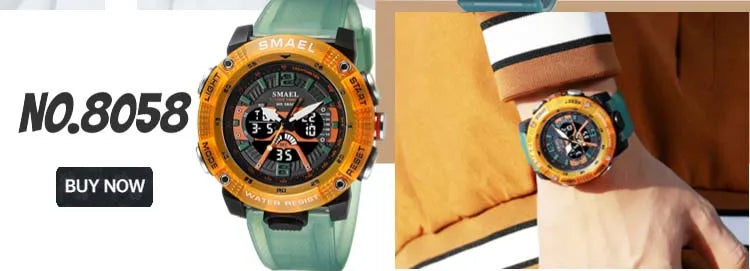 Montre Homme SMAEL 8099 Militaire Digital Sport – Étanche 50M LED Chronographe Antichoc