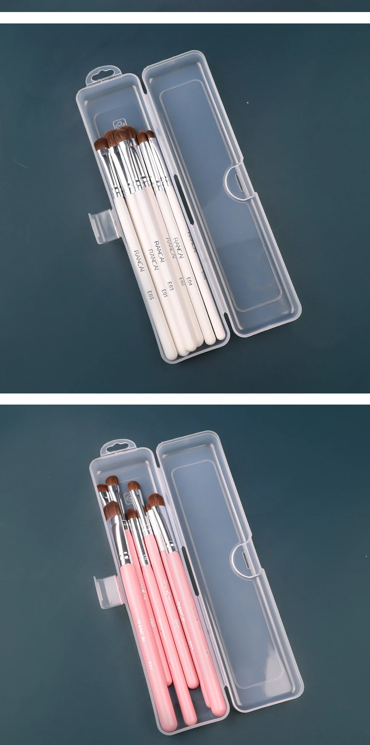 Boîte Rangement Pinceaux Maquillage Transparente Portable – Étui Organisateur Crayons & Accessoires Beauté avec Couvercle